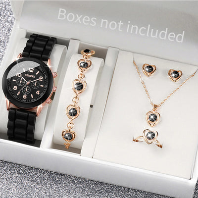 Ensemble de bijoux Reloj Mujer pour femmes, 5/6 pièce