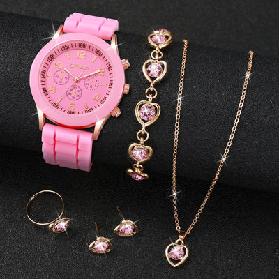 Ensemble de bijoux Reloj Mujer pour femmes, 5/6 pièce