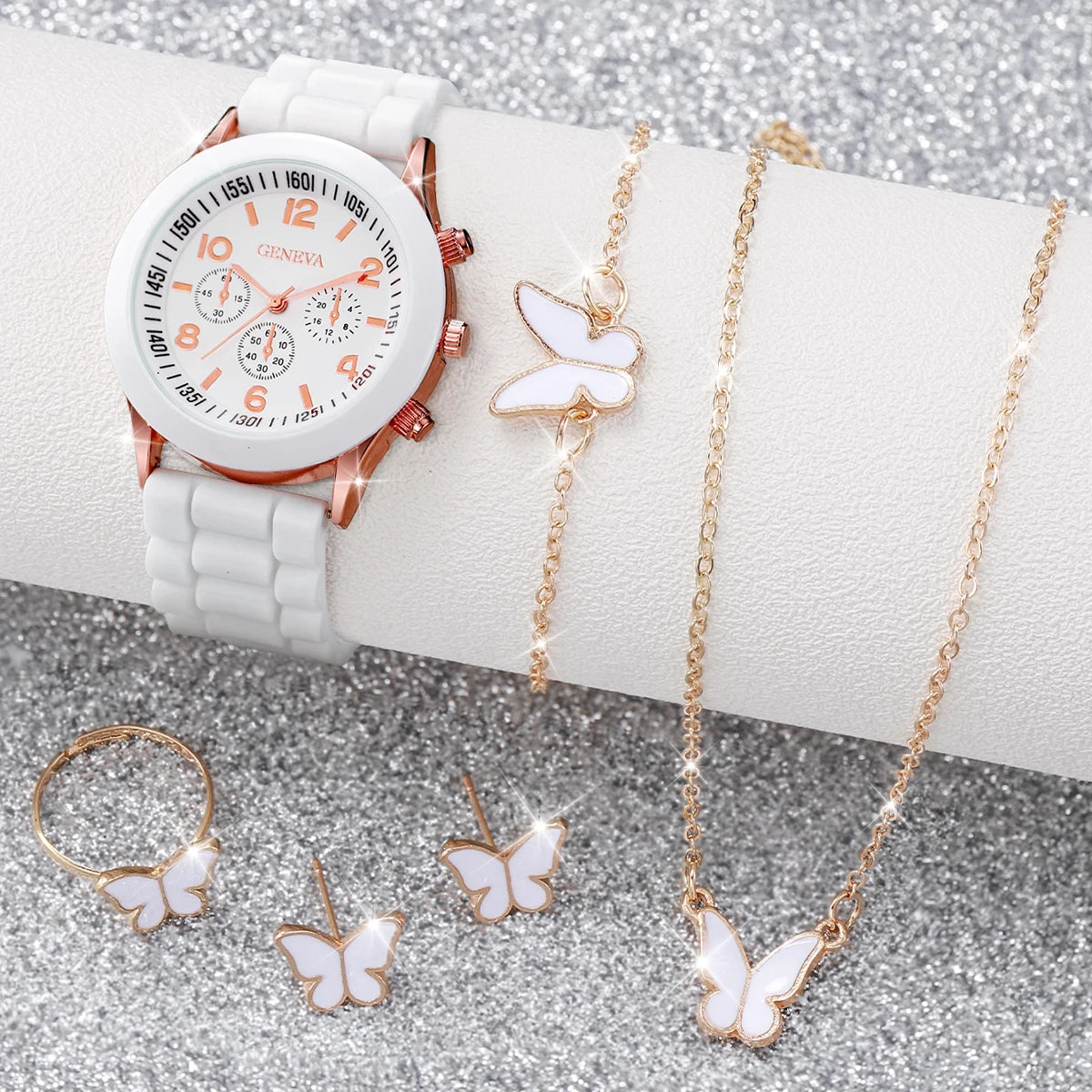 Ensemble de bijoux Reloj Mujer pour femmes, 5/6 pièce