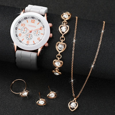 Ensemble de bijoux Reloj Mujer pour femmes, 5/6 pièce