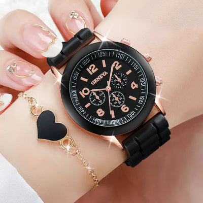 Ensemble de bijoux Reloj Mujer pour femmes, 5/6 pièce