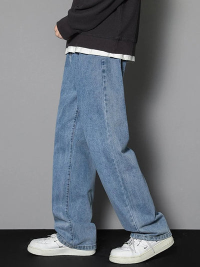 Pantalon large en denim classique pour homme