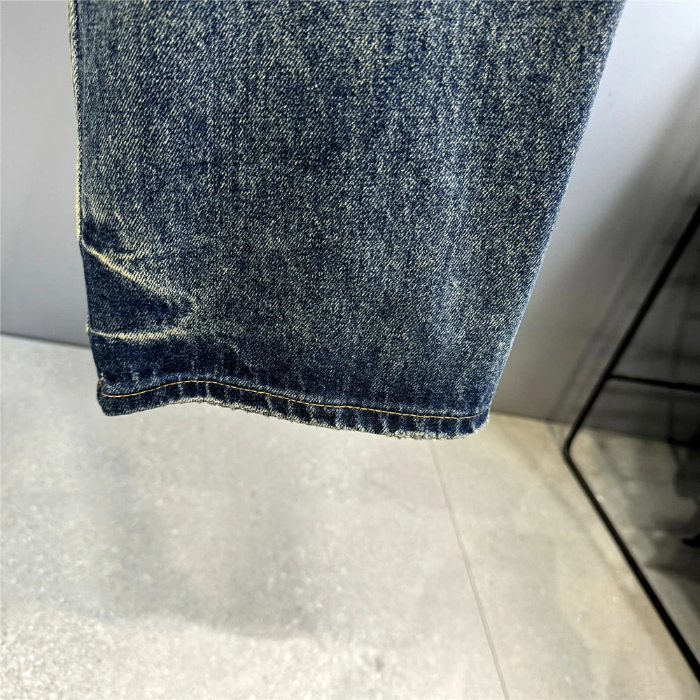 Jean baggy déchiré en denim pour homme