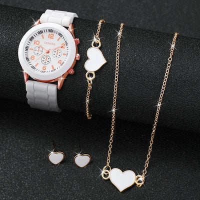 Ensemble de bijoux Reloj Mujer pour femmes, 5/6 pièce