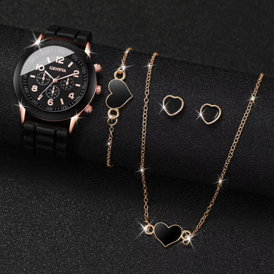 Ensemble de bijoux Reloj Mujer pour femmes, 5/6 pièce